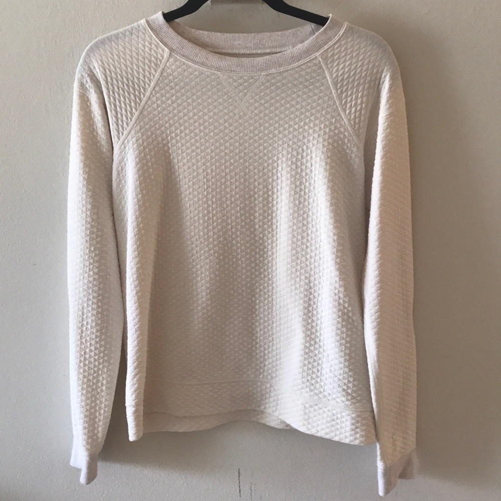 Lucy brand stretch textured sweatshirt top